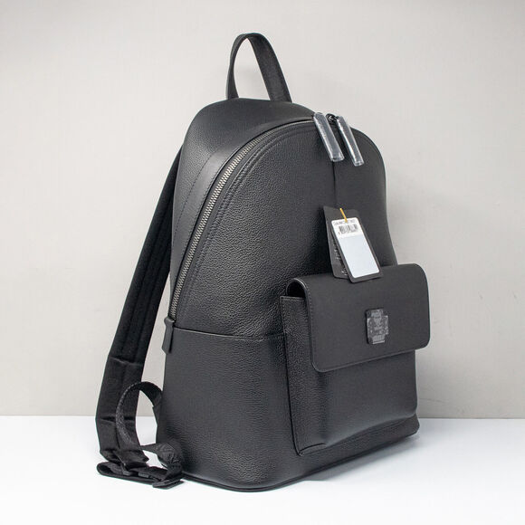 MCM Stark Black Leather Medium Backpack (MMKCAVE01BK001) - Picture 3 of 13